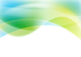 Blue and green abstract shiny waves background vector