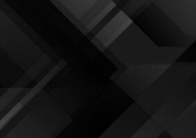 Abstract black tech geometric background vector