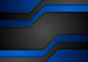 Dark blue and black abstract corporate background vector
