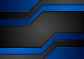 Dark blue and black abstract corporate background vector