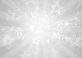 Abstract grey retro background with beams and stars vector