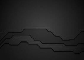 Black tech geometric concept background vector