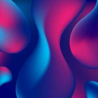 Abstract blue and purple liquid wavy shapes futuristic background vector