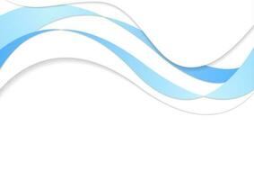 Blue and white abstract wavy corporate background vector