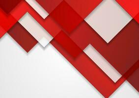 Red grey tech corporate material geometric background vector