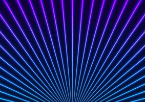 Bright blue violet neon laser rays lines tech abstract background vector
