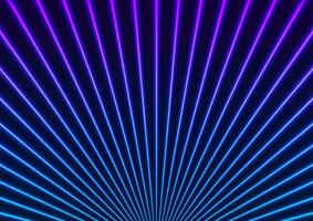 Bright blue violet neon laser rays lines tech abstract background vector