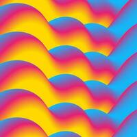 Colorful gradient 3d liquid dynamic waves background vector