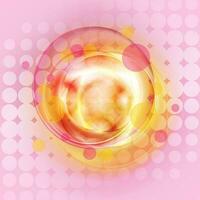 Pink orange abstract glowing circles vector background