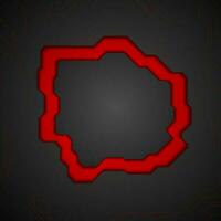 Black abstract tech background with red lines vector