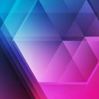 Blue purple abstract tech background with glossy polygons vector