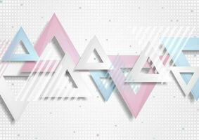 Abstract concept triangles tech geometry retro background vector