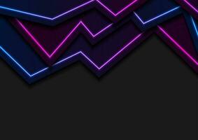 Corporate technology background with glowing neon lines vector