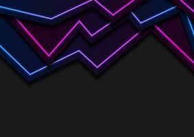 Corporate technology background with glowing neon lines vector