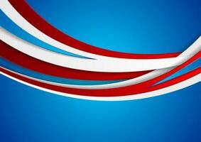 Red, blue and white abstract corporate wavy background vector