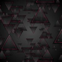 Black and purple triangles abstract geometric background vector