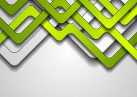Green and grey smooth stripes abstract tech corporate background vector