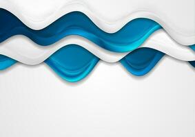 Abstract corporate background with waves vector