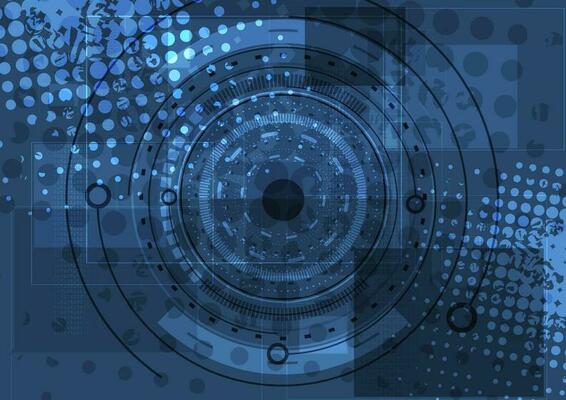 Dark blue grunge technology background
