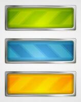 Bright abstract corporate metallic banners vector