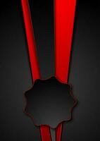 Abstract red black tech corporate background vector