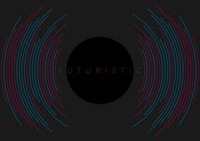 circular Delgado líneas resumen futurista tecnología antecedentes vector