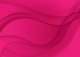 Bright pink smooth blurred waves abstract background vector