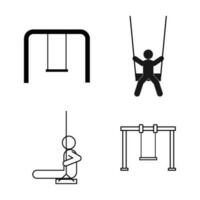 swing icon vector