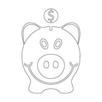 Piggy Bank Icon vector