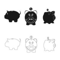 Piggy Bank Icon vector