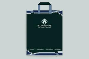 black color shopping bag design vector