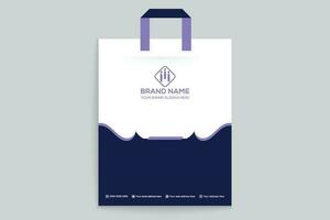 Clean style modern shopping bag template vector