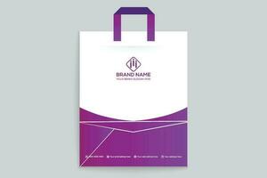 Gradient   luxury shopping bag template vector