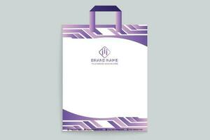 Gradient   luxury shopping bag template vector