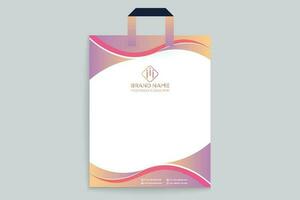 Gradient   luxury shopping bag template vector