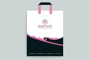 Clean style modern shopping bag template vector