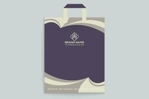 Clean minimal shopping bag design vector