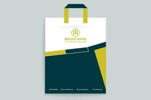 Clean style modern shopping bag template vector