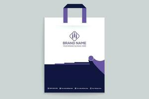 Clean style modern shopping bag template vector