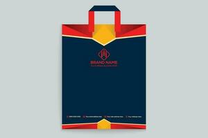 Red   color shopping bag design vector