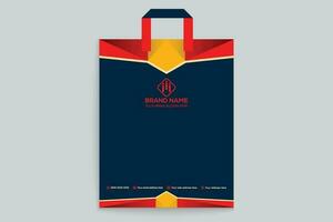 Red   color shopping bag design vector