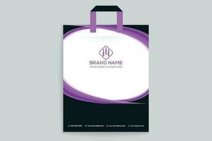 Clean style modern shopping bag template vector