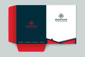 Red and black color presentation folder design vector