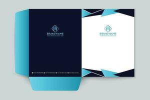 Simple presentation folder template vector