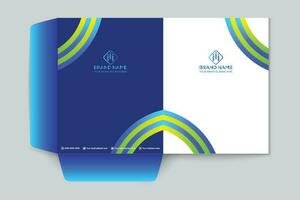 Simple presentation folder template vector
