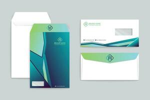 Gradient color  envelope template vector