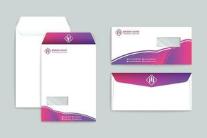 Gradient color  envelope template vector