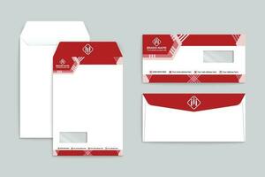 Red  color envelope design vector