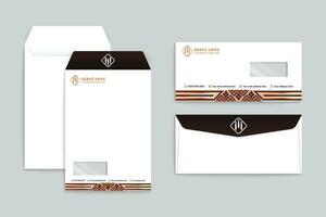 Professional envelope mockup vector