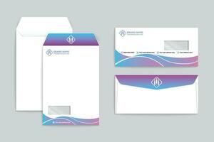 Gradient  color  envelope template vector